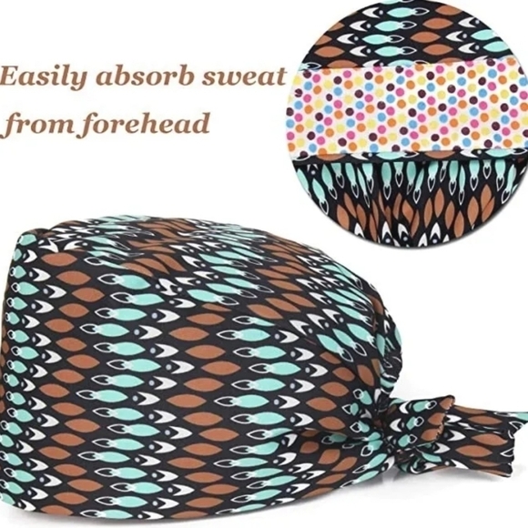 NEW Kousenpu Adjustable Surgical Scrub Cap/ Head Cover w/ Sweatband - Picture 3 of 3